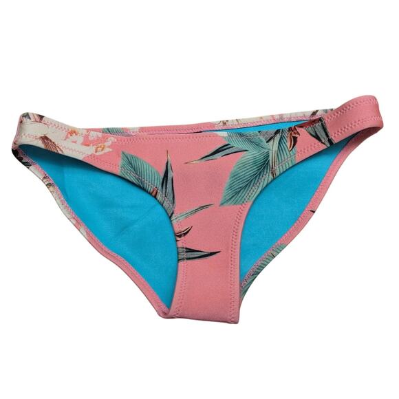 Triangl Pink Floral Neoprene Bikini Bottoms Coastal Blossom Beach Sporty Pastel - Picture 1 of 6